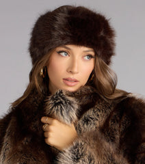 Snow Kissed Faux Fur Headband Wrap